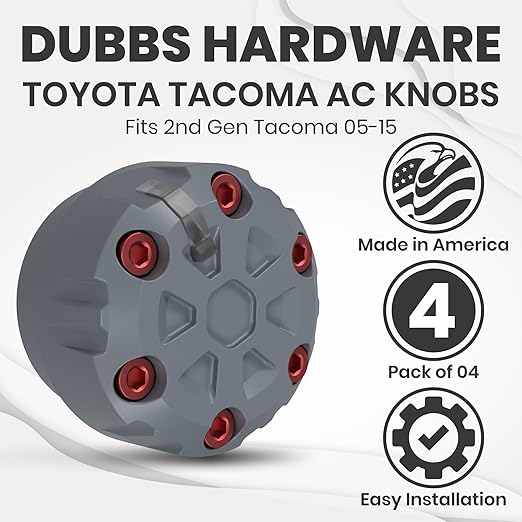 4 Pack - 2nd Gen Tacoma Accessories AC Knob Upgrade - 2005, 2015 Tacoma Climate - Image 3