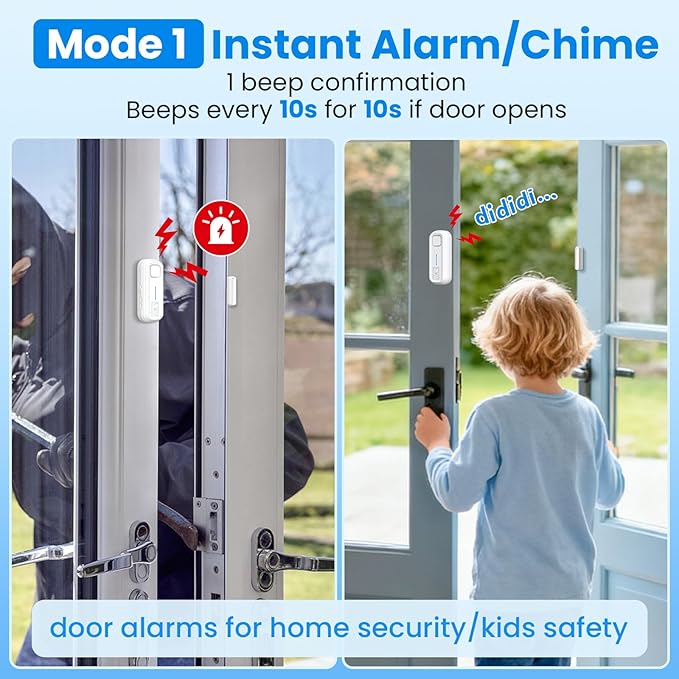 Sanjie Door Alarm with Instant and Delayed Alerts 30s/1min/2min/4min, Door - Image 4