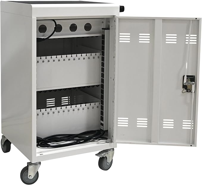 Aokleo Laptop Charging Cart, 35 Devices Tablet Storage Carts - Image 9