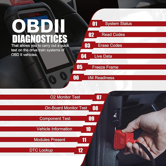 Autel MaxiDiag MD806 OBD2 Scanner, ABS SRS Engine Transmission 4 Systems - Image 5