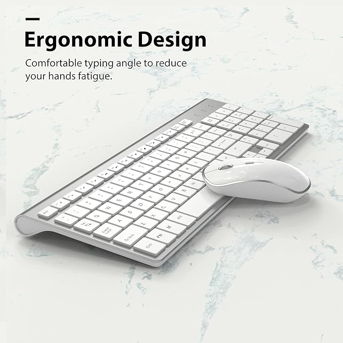 J JOYACCESS Wireless Keyboard and Mouse, Slim Wireless Keyboard Mouse - Image 5