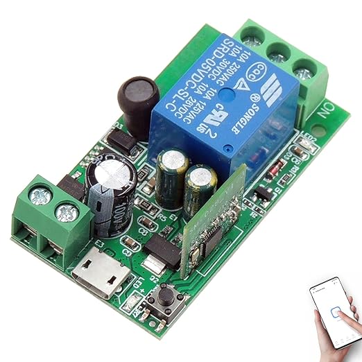 DieseRC 1 Channel WiFi Smart Switch, DC 5V 12V 24V 36V Passive Output Relay by DieseRC