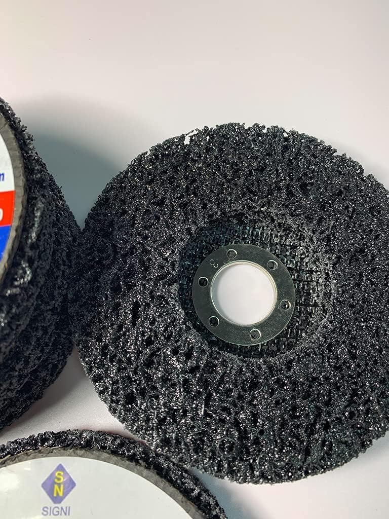 SIGNI 5 Pack 4-1/2" x 7/8" Poly Strip Discs Stripping Wheel for Angle Grinder -Remove Paint, Rust and Clean Welds Oxidation (5 Pack-Black)