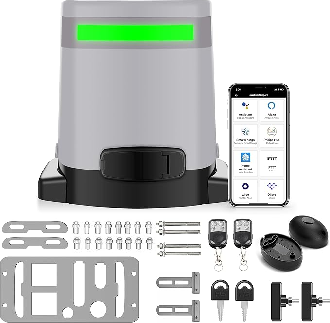 Blütezeit 1400lb Sliding Gate Opener, Solar Power | WiFi Control | Built-in by HomeGardenSolutions