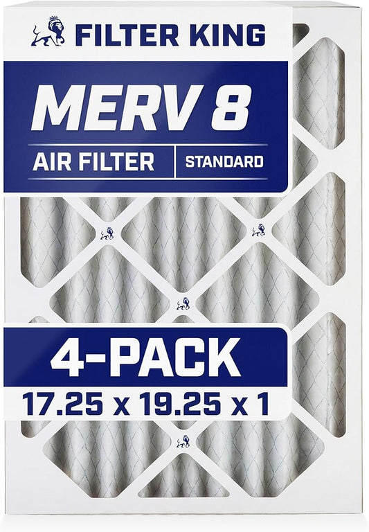 Filter King 17.25x19.25x1 Air Filter | 4-PACK | MERV 8 HVAC Pleated A/C Furnace by FilterKing