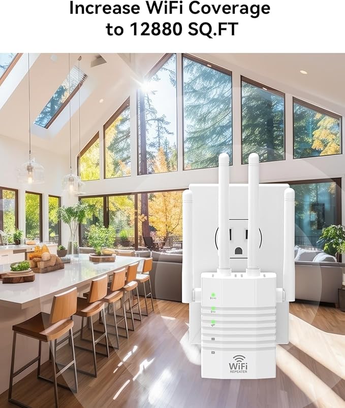 WiFi Signal Booster with 4 Directional Antennas – 1200Mbps Dual Band, WiFi - Image 2