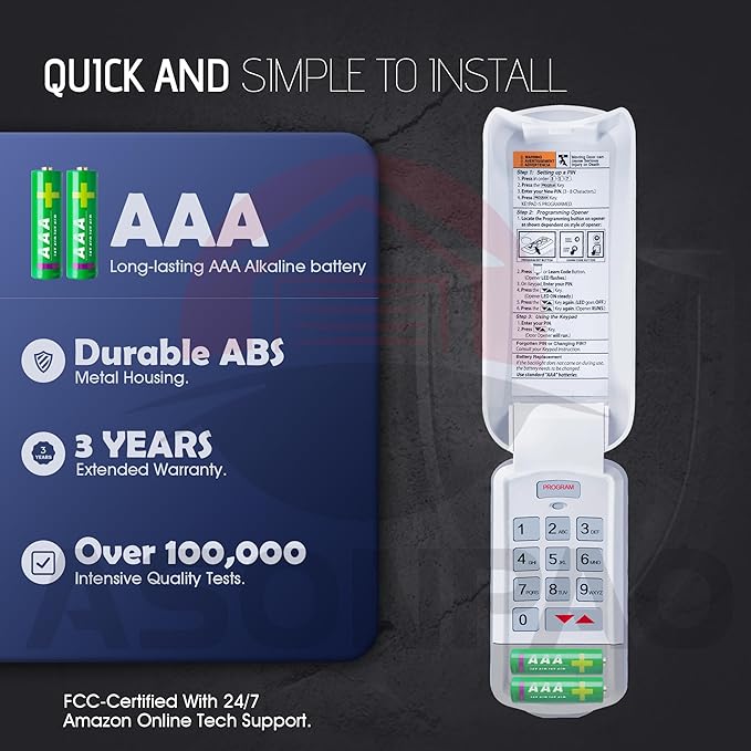 Genie Garage Door Opener Keypad GK-R, Wireless Keyless - Image 3