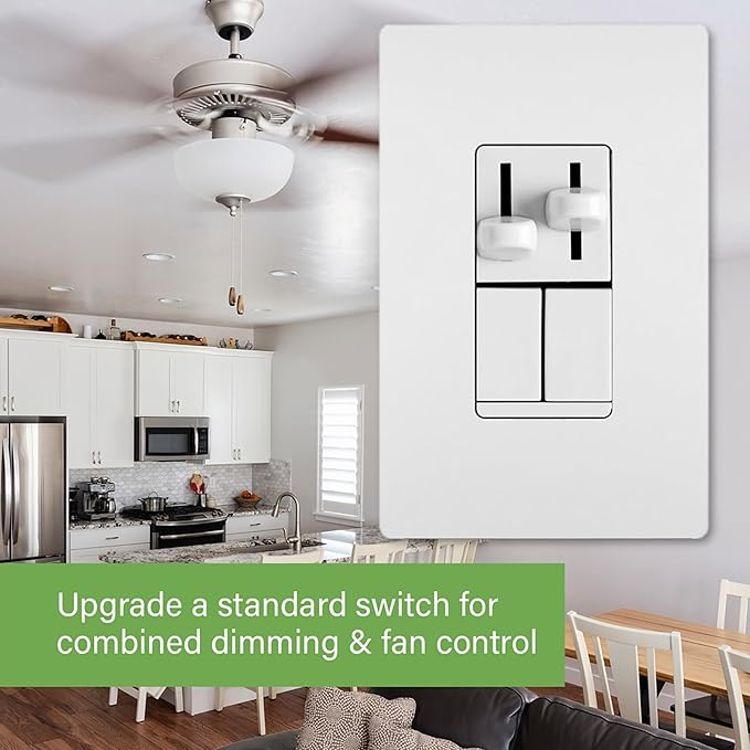 Legrand Pass & Seymour LSCLDC163PWCCV4 450W LS Series Preset Dimmer Light Switch - Image 2