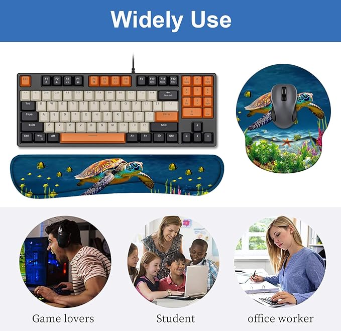 Keyboard Wrist Rest + Mouse Pad Wrist Support Set - Image 7