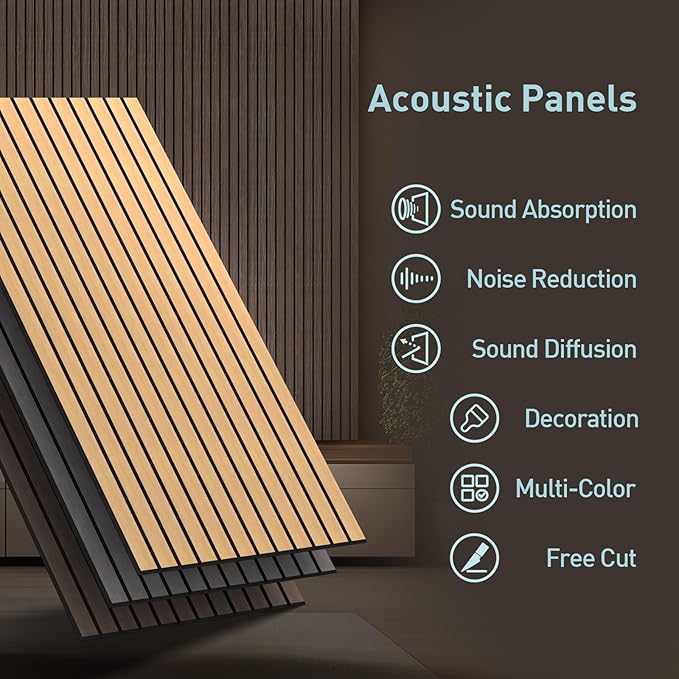 UMIACOUSTICS 6 Packs Acoustic Panel, 47.2 x 23.6 Inches Decorative Sound Proof - Image 6