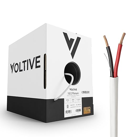 Voltive 10/2 Speaker Wire, Plenum CL3P, 250ft by Voltive