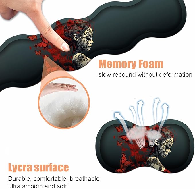 Ergonomic Keyboard Wrist Rest & Mouse Pad Wrist Rest Set, Large Gaming Desk Mat - Image 6