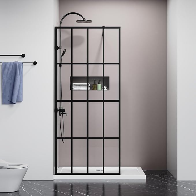 Goodyo 34" X 72" Shower Door Clear Tempered Glass Framed Shower Screen Walk-in - Image 6