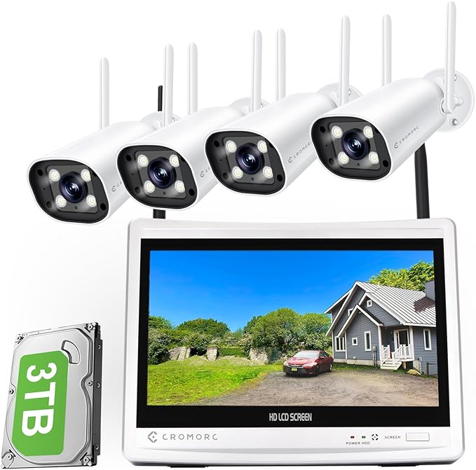 Cromorc Expandable 16CH NVR Wireless Security Camera System by Cromorc