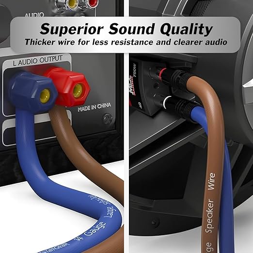 InstallGear 14 Gauge Speaker Wire Cable, 14 AWG Speaker Wire Cable, True Spec - Image 4