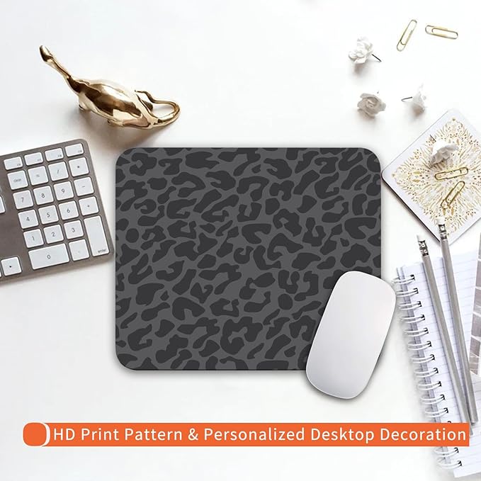 Armanza Square Mouse Pad Black Leopard, Personalized Premium-Textured Custom - Image 6