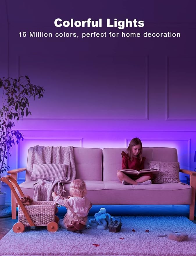 DAYBETTER Smart RGB Led Strip Lights, 200ft Led Lights - Image 2