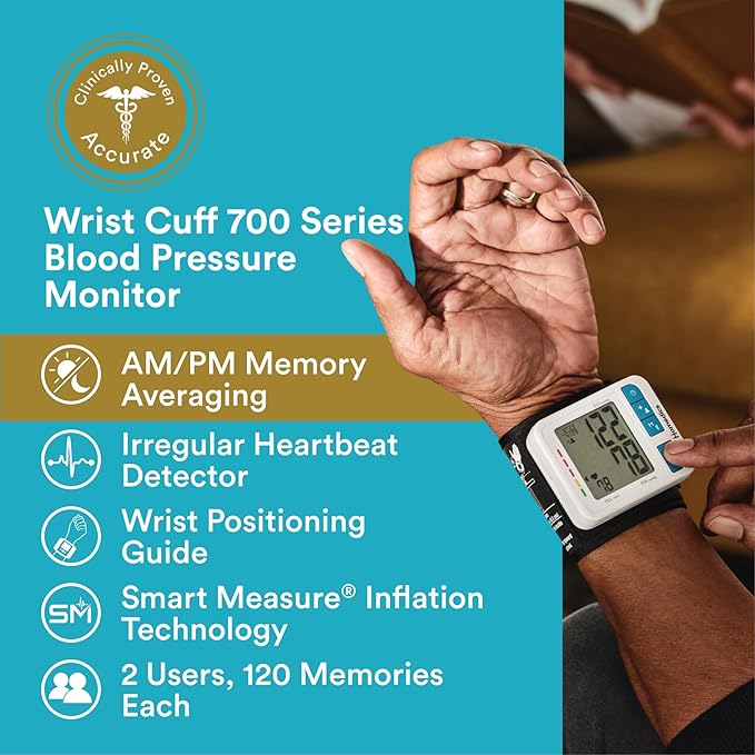 Homedics 700 Series Wrist Cuff Blood Pressure Monitor - Image 2
