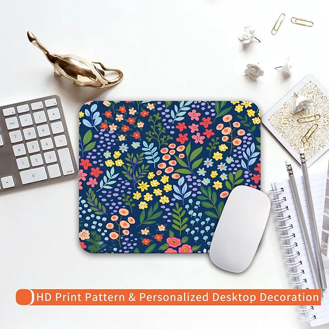 Armanza Square Mouse Pad Flowers, Personalized Premium-Textured Custom Mouse - Image 6