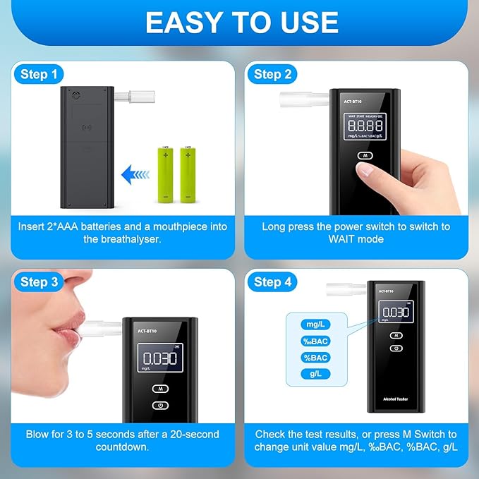 Homealexa Portable Breath Alcohol Monitor – Personal-Use LCD Breath Checker - Image 4