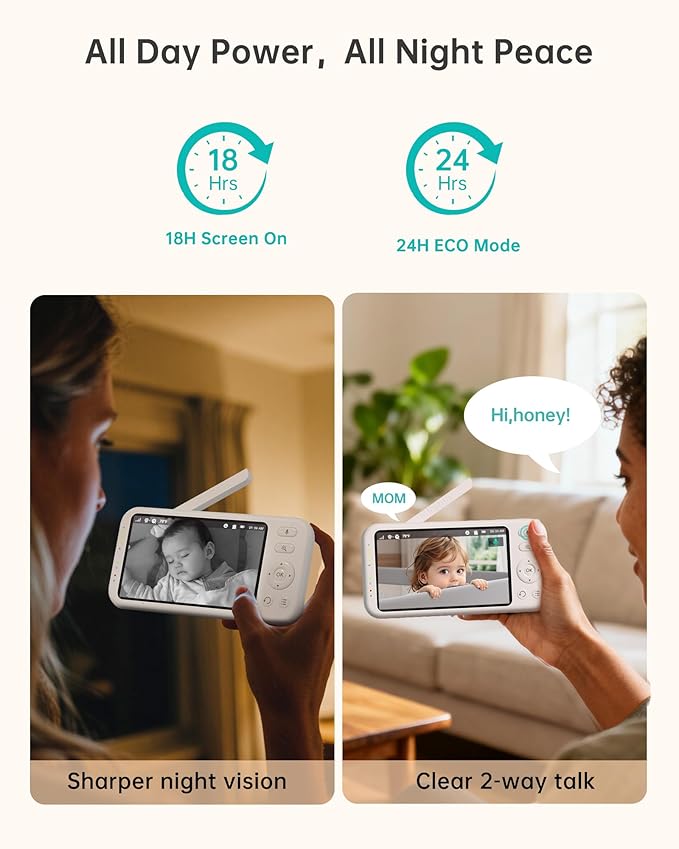Jartoo 2K 5.5" Video Baby Monitor - Image 6
