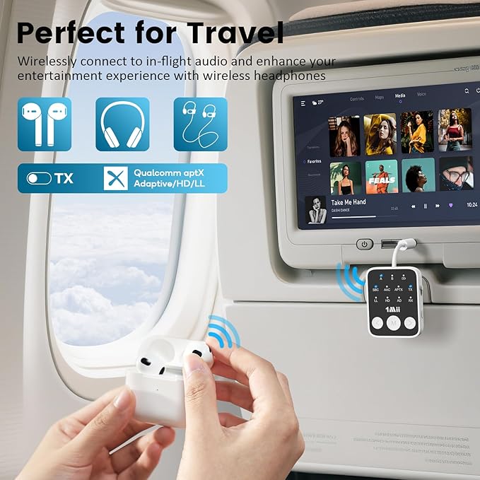 1Mii Bluetooth 5.3 Transmitter Receiver 2-in-1, aptX Adaptive & Low Latency - Image 3
