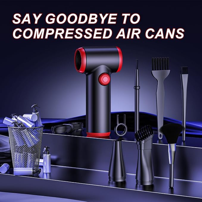ATEngeus Compressed Air Duster, Stepless Speed Electric Air Duster, 100500RPM - Image 6