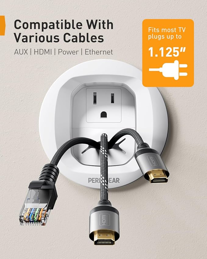 Perlegear in-Wall Cable Management Kit, TV Cord Hider - Image 6