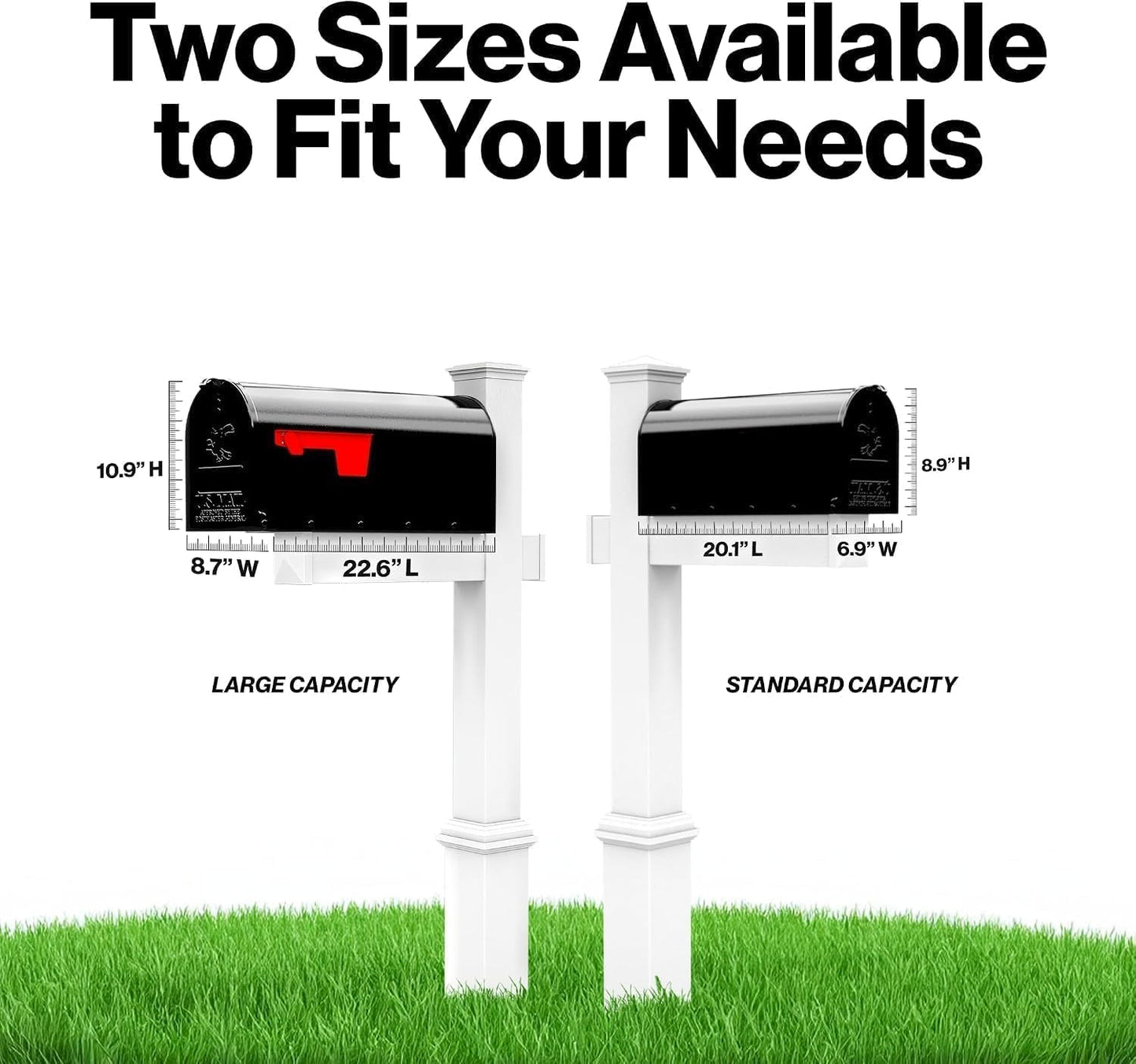 4Ever Products Fitzgerald Mailbox (Large) | Complete mailbox system includes personalized address plate. Available in large or standard size.