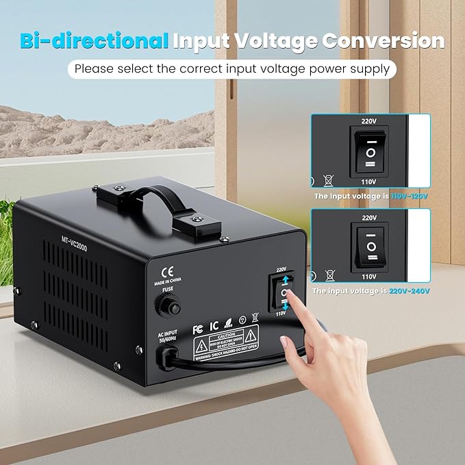 2000W Voltage Converter Transformer Step Up/Down Converter 110/120 Volt - Image 4