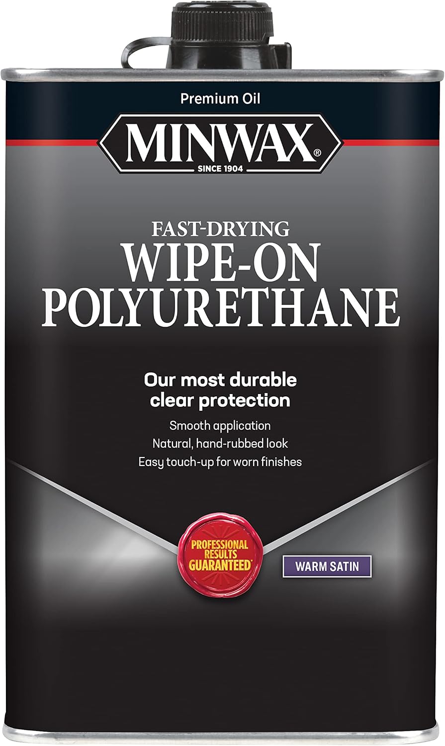 Minwax Oil-Based Wipe-On Polyurethane, 1 Quart, Satin