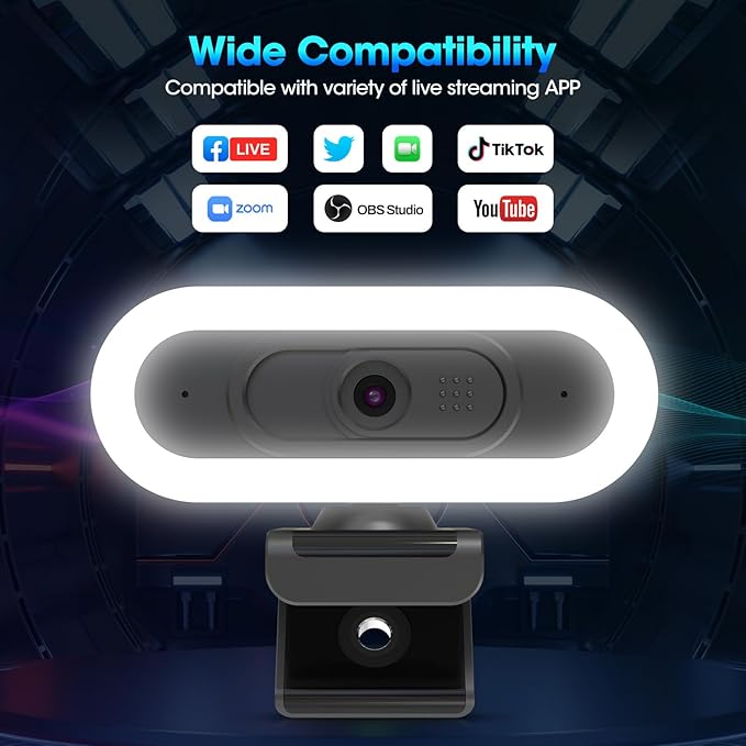 ToLuLu Streaming Webcam 2K 50FPS Web Cam, LED RGB Webcam - Image 8