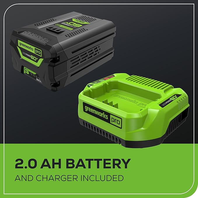 Greenworks 60V 450 CFM Cordless Leaf Blower, 2.0 Ah Battery and Rapid Charger - Image 10