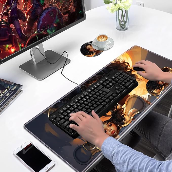 Ergonomic Keyboard Wrist Rest & Mouse Pad Wrist Rest Set, Large XXL Gaming Desk - Image 7