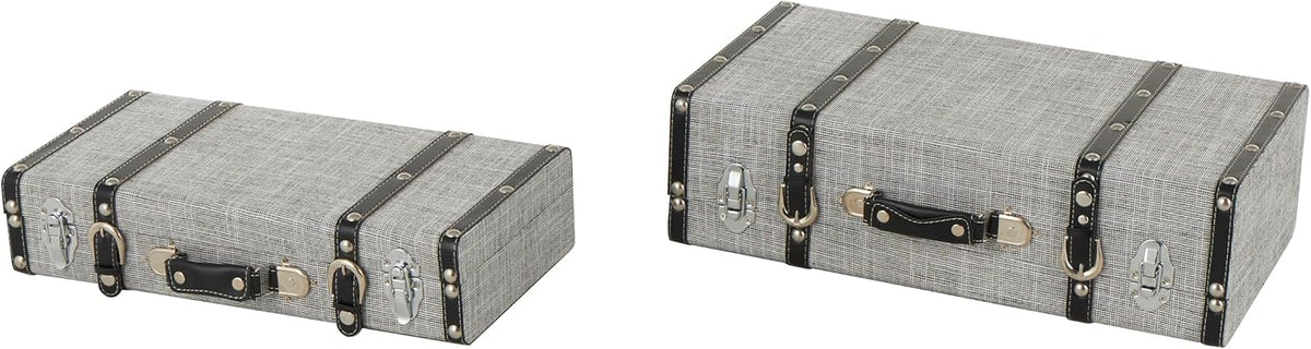 deco 79 fabric decorative trunk woven storage decorative, main product view