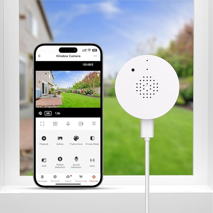 Atfoyer 2K Window Camera for Home Security by Atfoyer