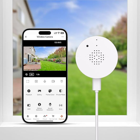 Atfoyer 2K Window Camera for Home Security by Atfoyer