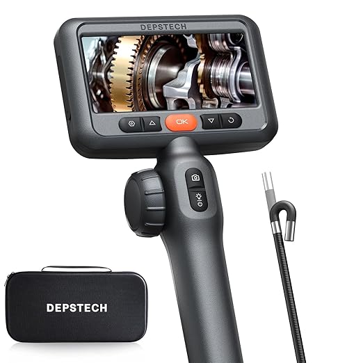DEPSTECH 210° Two-Way Articulating Borescope, 0.24in Ultra-Slim Endoscope Camera by DEPSTECH
