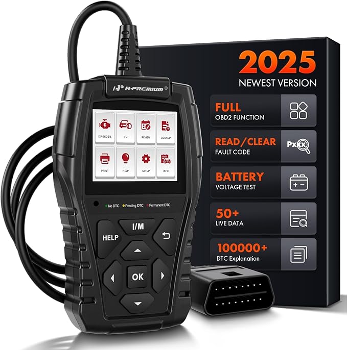 A-Premium AD200 Professional OBD2 Scanner Car Diagnostic Tool, OBDII EOBD Code by A-Premium