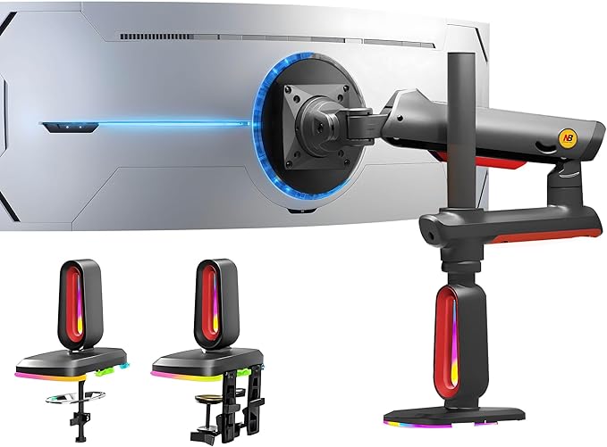 NB Extra Height Gaming Monitor Arm by NBERGONOMIC