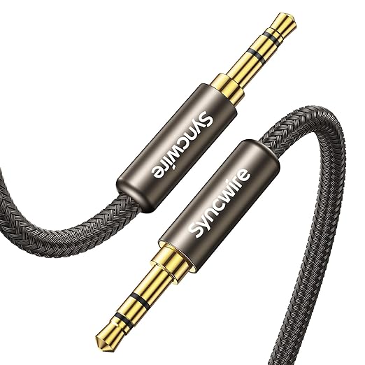 SYNCWIRE 3.5mm Nylon Braided Aux Cable, Audio Auxiliary Input Adapter Male to by SYNCWIRE