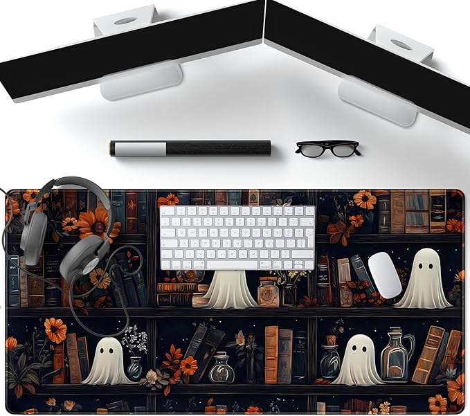 LuckyCow Cute Vintage Gothic Desk Mat Kawaii Dark Academia Desk Pad Medieval - Image 4