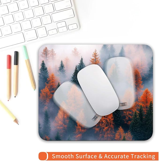 Armanza Square Mouse Pad Forests, Personalized Premium-Textured Custom Mouse - Image 4