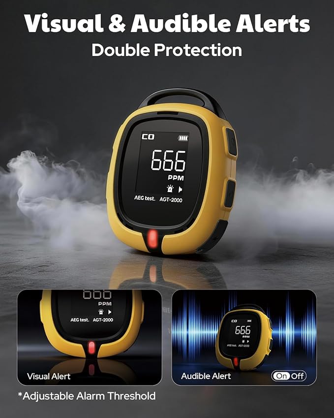 AEGTEST AGT-2000 Portable Carbon Monoxide Detector - Image 5