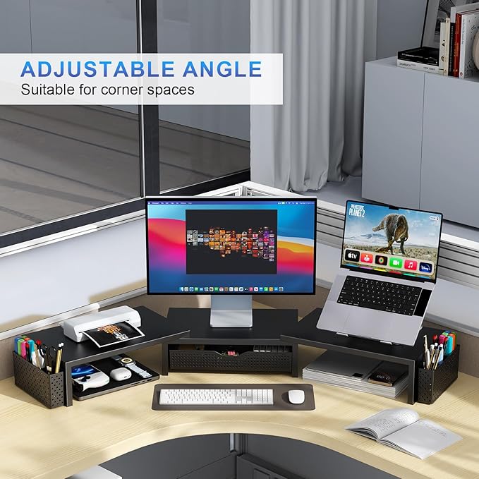 gianotter Dual Monitor Stand Riser, Desk Organizer - Image 5