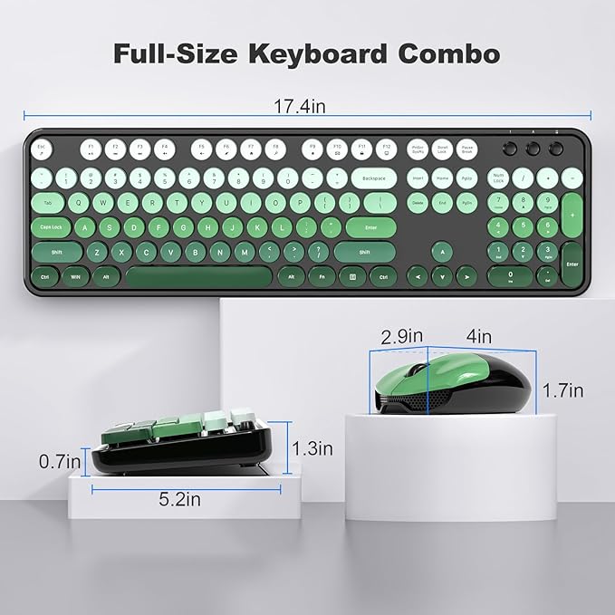MOFII Wireless Keyboard and Mouse Combo, Full Size 2.4G Plug and Play - Image 7