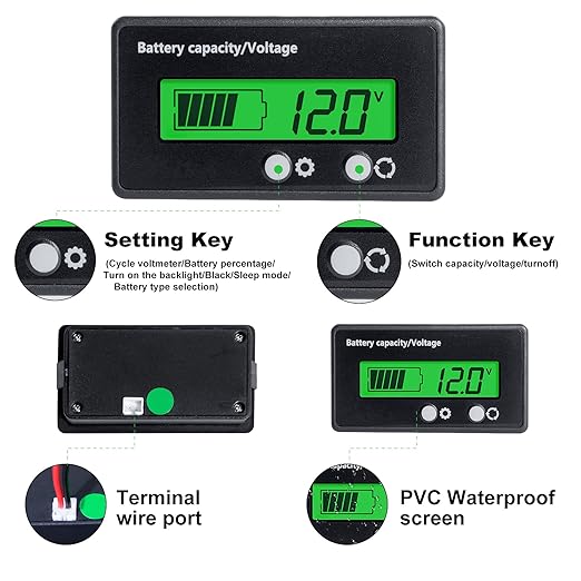 Battery Monitor with Bracket DC 12V 24V 36V 48V 60V 72V 84V Car Motorcycle Golf - Image 3