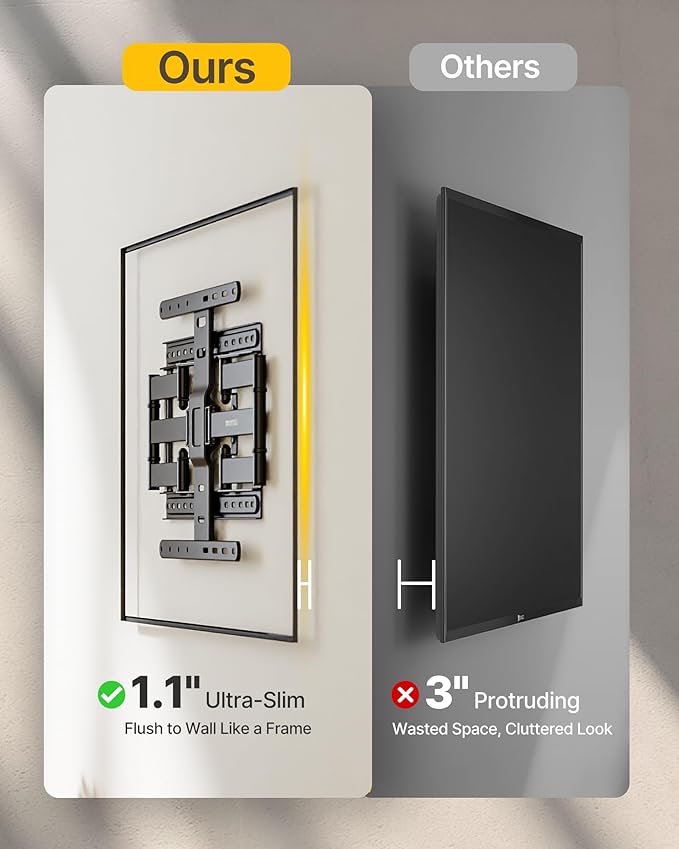 monTEK 1.1" Ultra Slim TV Wall Mount - Image 3