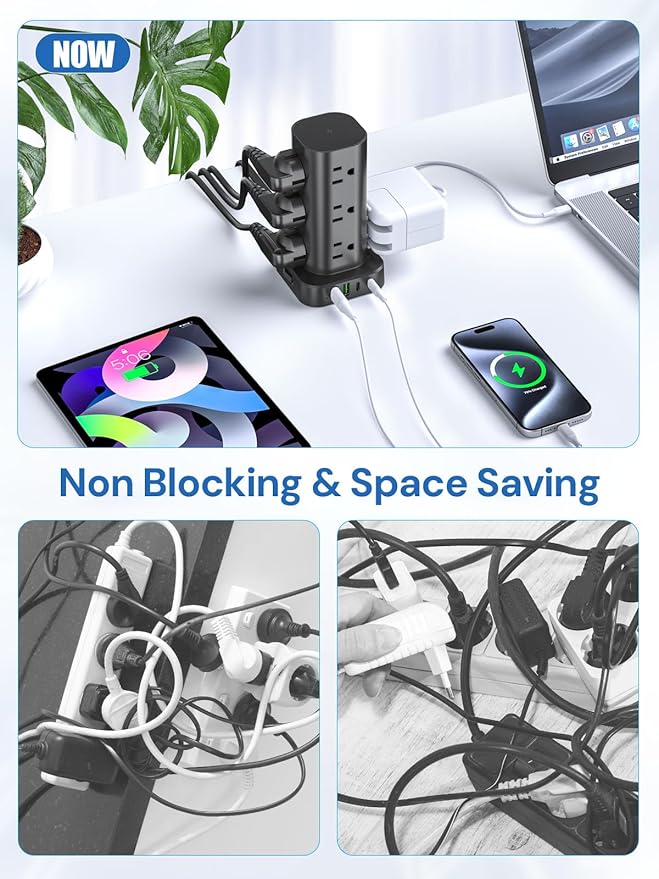 Tower Power Strip with Surge Protector - Image 7