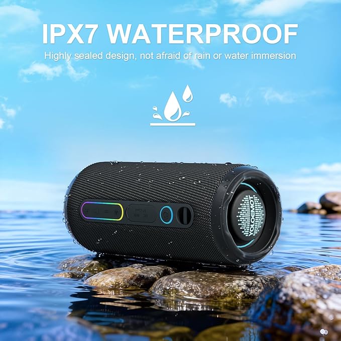 YOLOEMOT Portable Speaker Bluetooth, Powerful Deep Bass, Wireless Stereo Pairing - Image 5
